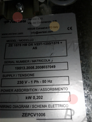 Aertesi-2560557 , type Zefiro 840/847/1250/1260   price