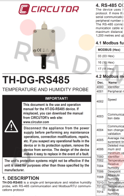 Circutor-TH-DG-RS485  price