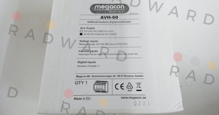 Megacon-596121 / AVH60 24 VDC 50-60Hz price