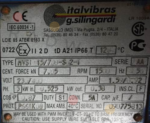 Italvibras-MVSI 15/700T-S02 price