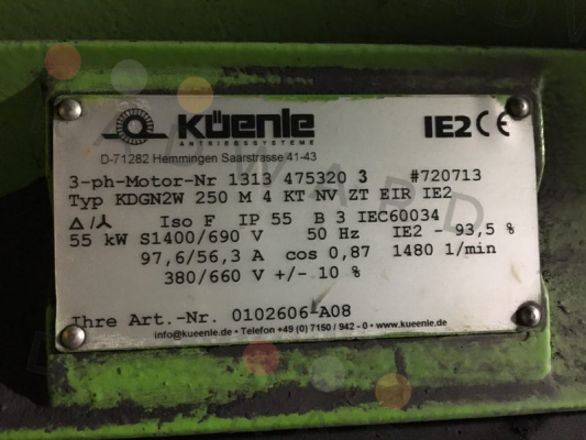 Küenle-KDGN2W  250M 4 KT   NV ZT  EIR  IE2 (OEM)  price