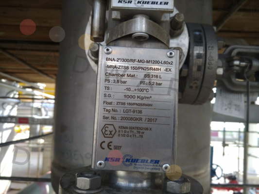 Ksr Kuebler-BNA-2"/300/RF-MG-M1.200-L60x2-MRAZTSS150/PN25/R48H-Ex  price