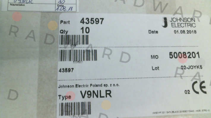 Saia-Burgess-V9NLR price