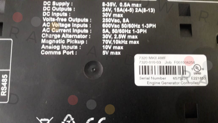 DEEP SEA ELECTRONICS PLC-7320 MKII AMF S/N:6575237  E221853 price