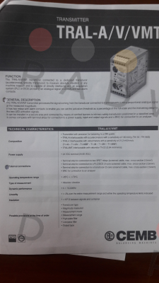Cemb-7800159 , type TRAL-V/1/0/4/0/0/0 price
