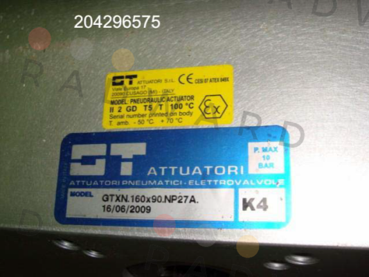 GT Attuatori-GTXN.160x90.DA.NP27A.F10/F12.000 / 58045 price