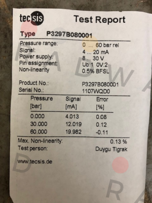 Tecsis (WIKA Group)-P3297B08001 price
