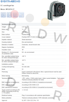 EBM Papst-G1G1170-AB53-03 price