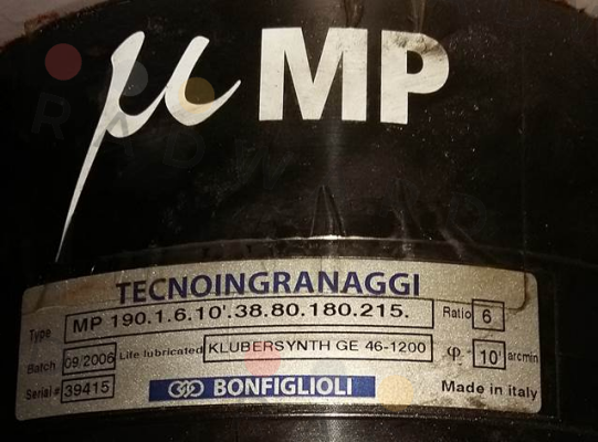 Bonfiglioli-190.1.6.10.38.80.180.215 obsolete, replacement MPG1006L0002 price