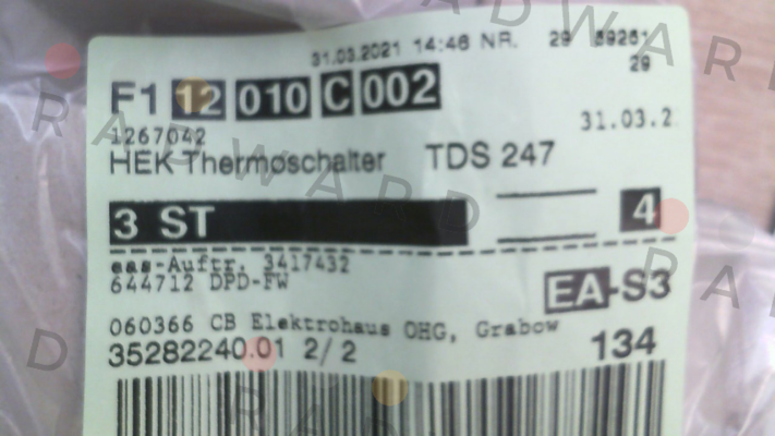 Hekatron-p/n: 5100158; Type: TDS 247 price