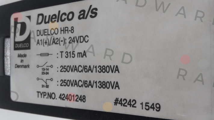 DUELCO-HR-8 Type: 42401248 obsolete,replaced by HR-2007F 24V (42080030) price