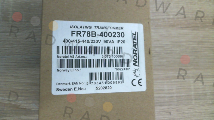 Noratel-P/N : 3-070-100686, Type : FR78B-400230 price