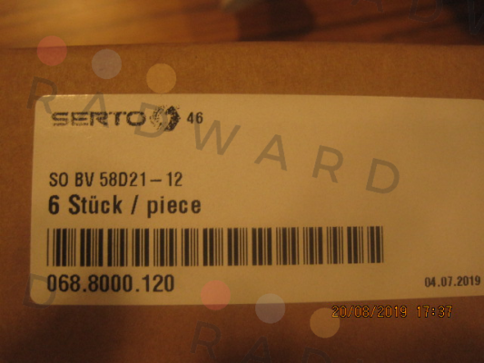 Serto-P/N: 068.8000.120, Type: SO BV 58D21-12 price