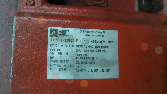 Zf-4161 071 307 01 / 2 K 250 GA price