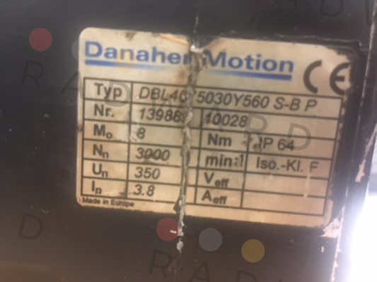 Danaher Motion-DBL4-0750-30-Y-560S-BP price