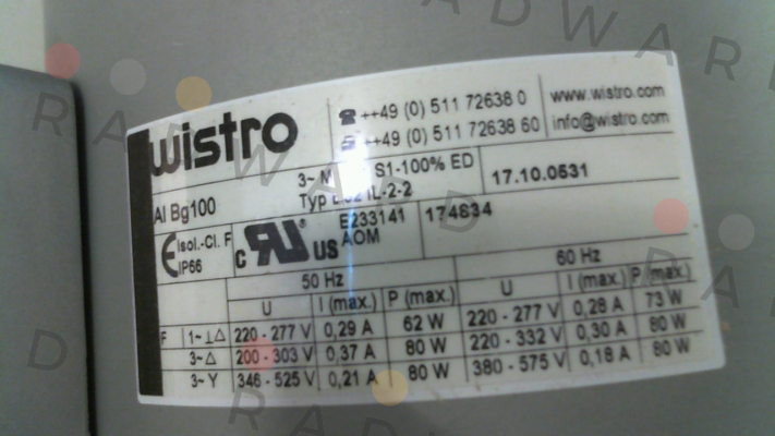 Wistro-FLAI BG 100 (17.10.0531) price