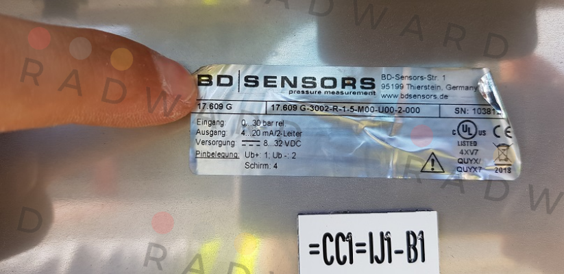 Bd Sensors-17.609 G - 3002-R-1-5-M00-U00-2-000 price
