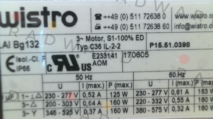 Wistro-P15.51.0398 price
