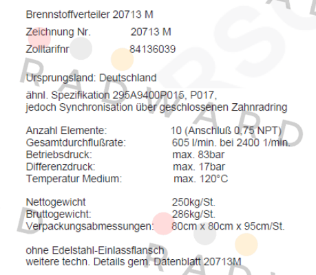 Scherzinger-400121 / 20713M price