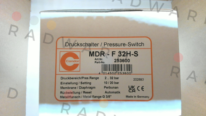 Condor-P/N: 253600, Type: MDR-F 32H-S price