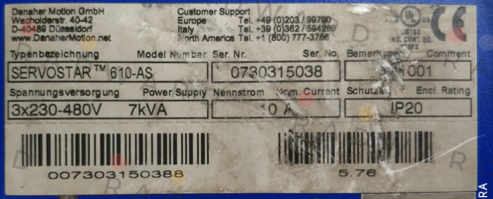 Danaher Motion-DE-90353-V2 price