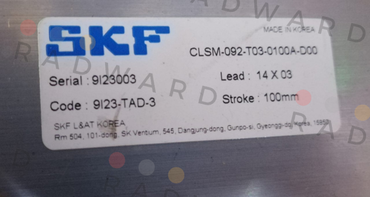 Skf-CLSM-092-T03-0100A-D00 price