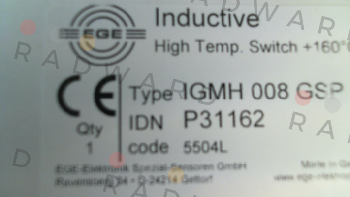 Ege-P31162 / IGMH 008 GSP price
