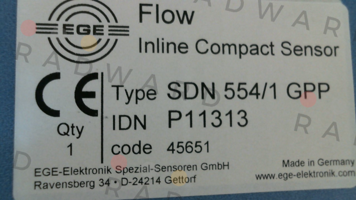 Ege-p/n: P11313, Type: SDN 554/1 GPP price