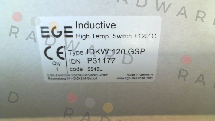 Ege-p/n: P31177, Type: IDKW 120 GSP price
