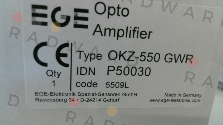 Ege-p/n: P50030, Type: OKZ 550 GWR price