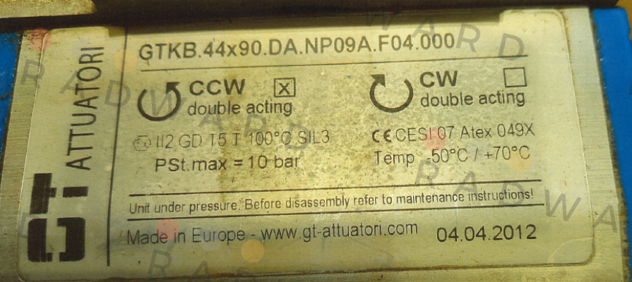 GT Attuatori-GTKB.44x90.DA.NP09A.F04.000 price