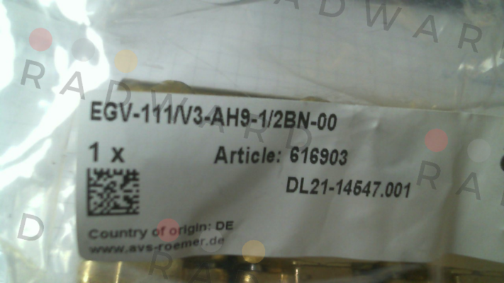 Avs Römer-EGV-111/V3-AH9-1/2BN-00 price