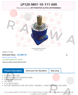 Wittenstein-LP120-M01-10 - 111-000 price