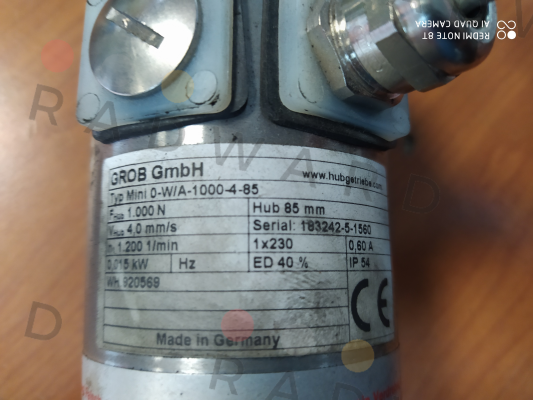 Grob-Mini 0-W/A-1000-485-O+S/O price