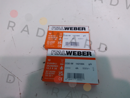 Italweber-P/N: 1421004 Type: CH10 gG 4A 500V price