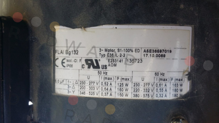 Wistro-FLA Bg132/160 K-IL IP55 335lg 17.10.0069 price