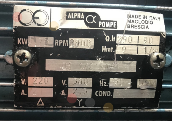 Alpha Pompe-01 1/2 RA-T price