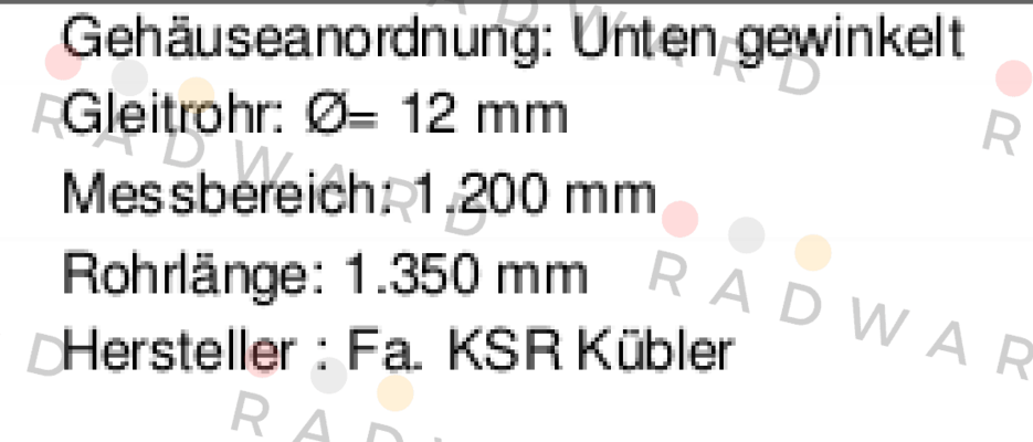 Ksr Kuebler-FFG-BP.20H3OD-DTK48-1200 (10158832) price
