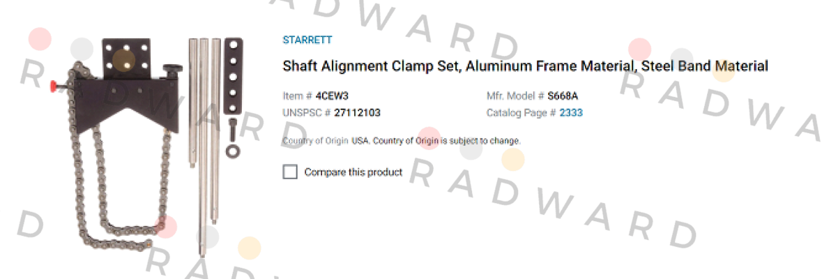 Starrett-S668A price
