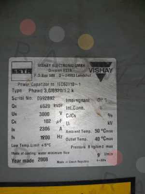 Vishay-3.0/6920/1.2 k price