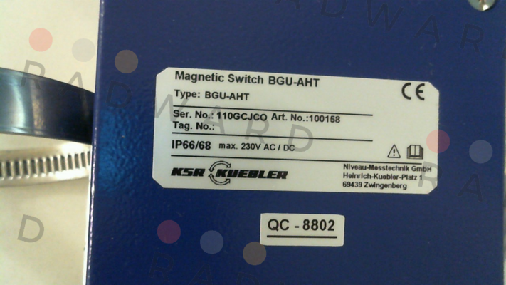 Ksr Kuebler-BGU-AHT price