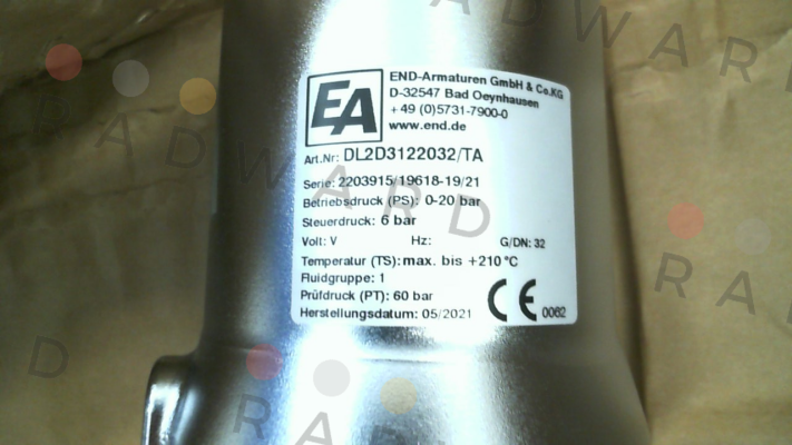 End Armaturen-DL2D3122032/TA price