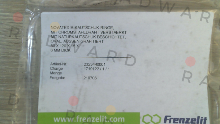 Frenzelit-Nr 05 9999 0600 (Novatex 80x120x15x 6mm) price