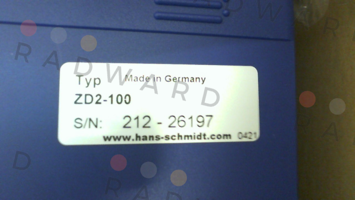 Hans Schmidt-ZD2-100 price