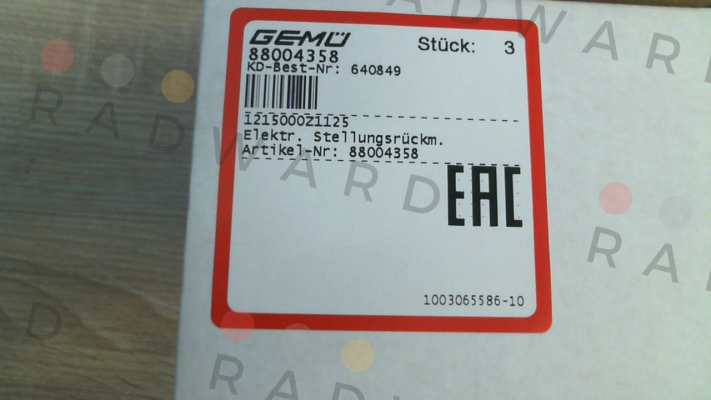 Gemü-1215000Z1125 price