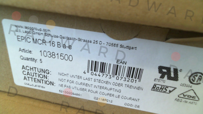 Lapp Kabel-10381500 / EPIC MCR 16 B A-E (pack x5) price