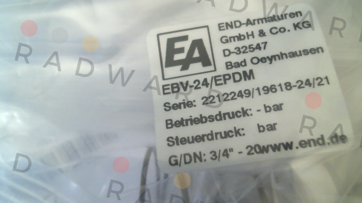 End Armaturen-EBV-24/EPDM price