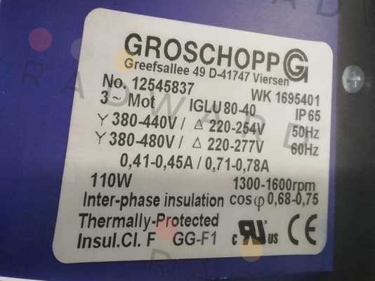Groschopp-IGLU 80-40 (WK 1695401) price
