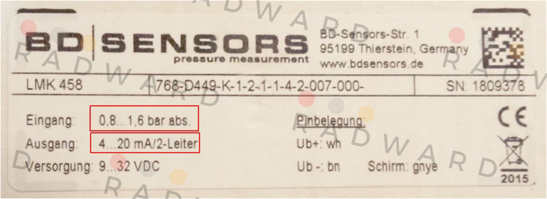 Bd Sensors-LMK 458 price