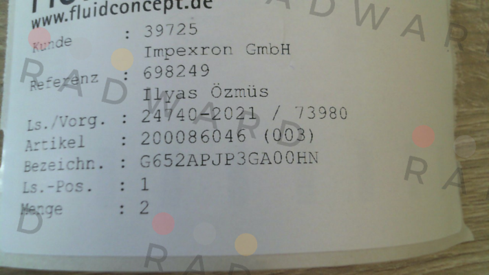 Asco-200086046 / G652APJP3GA00HN price